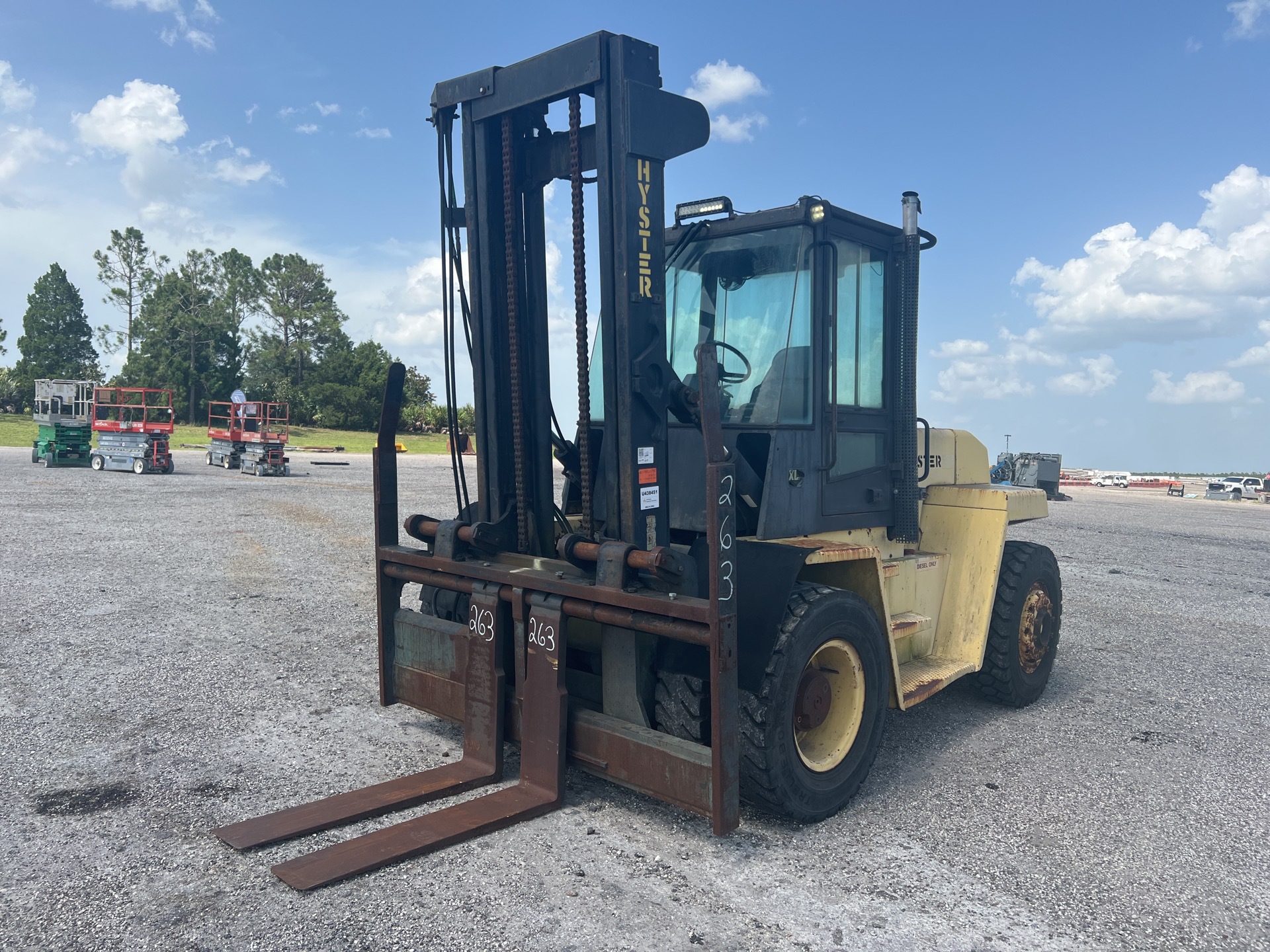 1994 Hyster H190XL 16600 lb Pneumatic Tire Forklift